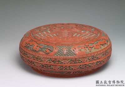 图片[2]-Round box with “spring” and “longevity” characters  Carved polychrome lacquerware  Ch’ing dynasty, Ch’ien-lung reign (1736-1795)-China Archive